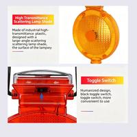 Barre lumineuse d'avertissement solaire LED en plastique de haute qualité, ambre rouge, protection IP66 pour la sécurité des grues à tour, des avions et des zones de construction