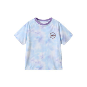 Camisetas Personalizables con Estampado Tie-Dye para Exteriores, Transpirables, que Absorben la Humedad, Cuello Redondo, <span class=keywords><strong>de</strong></span> Seda Helada para Verano, <span class=keywords><strong>Ropa</strong></span> <span class=keywords><strong>Infantil</strong></span> - Product Image 1