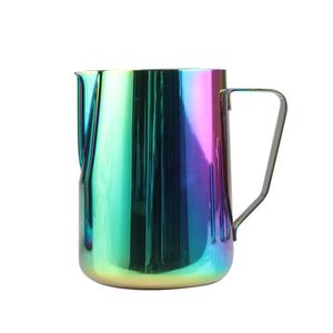 เหยือกตีฟองนมขนาดใหญ่พร้อมโลโก้แบบกำหนดเอง เหยือกนมสเตนเลสสตีลสำหรับทำเอสเพรสโซ่ เหยือกนมขนาดเล็กสำหรับตีฟองนม - Product Image 3