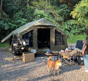 Tente de <span class=keywords><strong>camping</strong></span> familiale pop-up gonflable pour 6 <span class=keywords><strong>personnes</strong></span> 3*4 m Maison d'ombrage à double chambre pour la plage et les fêtes en plein air - Product Image 3