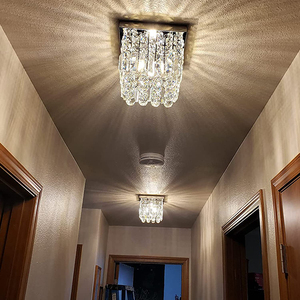 Luxury Metal Acrylic <b>LED</b> <b>Touch</b> Control Cold White Ceiling Lamp Surface Mounted <b>Lighting</b> Fixture for Hallway Bedroom Kitchen - Product Image 1