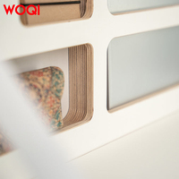 WOQI Bureau Mural Rabattable Flottant au Design Bois Élégant, Personnalisable, Durable, pour Petits Espaces, Usine Directe, Outil d'Organisation de Maison