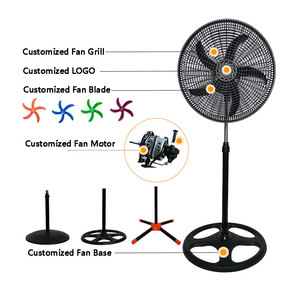 Ventilatori a piantana ad alta potenza 70W-90W, ventilatore elettrico da pavimento in plastica da 18 pollici, ventilatore a piantana per la casa, circolatore d'aria rinfrescante. - Product Image 4