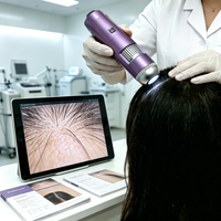 Detector de Cuero Cabelludo Inalámbrico Inteligente con IA, Microscopio Digital WiFi para Análisis de Folículos Capilares y Piel, Dispositivo de Belleza para Uso en Salón