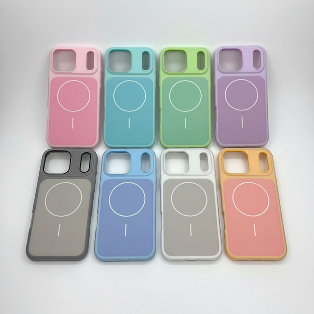 2 in 1 Tpu with Pc Back Cover for iphone 17 16 14 15 Jelly Magnetic Phone case for Iphone 15 16  17 Pro Max