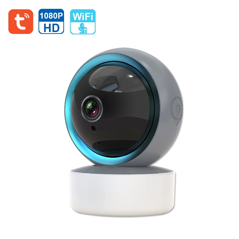 Tuya smart1080P WiFi Wireless Pan/Tilt ptz Camera Nanny cam with Auto Tracking voice detection Cloud Storage for Baby/Elder/Pet