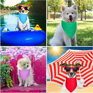 カスタムプリントポリエステル無地ドッグバンダナ、デジタルプリント無地ペットバンダナ、複数サイズの犬用 - Product Image 3