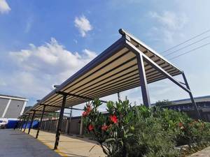 Pergola Bioclimatique Électrique Deezon en Aluminium Rétractable pour Jardin, Motorisée avec Toit Étanche pour Protection Solaire Extérieure - Product Image 2