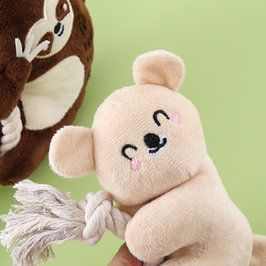 Оптовая продажа, игрушки на веревке для домашних животных, плюшевые писклявые ленивые коалы, роскошные прочные интерактивные Игрушки для маленьких собак, жевательные игрушки для собак - Product Image 4