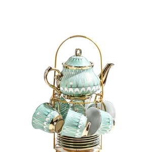 Juego <span class=keywords><strong>de</strong></span> té galvanizado con estante <span class=keywords><strong>de</strong></span> hierro, SET <span class=keywords><strong>de</strong></span> té y café, <span class=keywords><strong>para</strong></span> 6 personas, 13 Uds. - Product Image 1