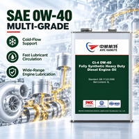 Huile moteur diesel entièrement synthétique haute performance AVIC HANGTE CI-4 0W-40 4L pour camions, générateurs et engins de construction