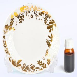 セラミック上釉薬金光沢-24Kリアルゴールド効果ペイント陶器 & 磁器装飾金水染料 - Product Image 2