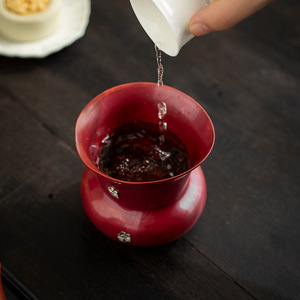 Jianshui <b>Tea</b> Washer Red Copper Water Bowl Cup Washer <b>Tea</b> Dregs Container Household Ornament Pen Washer <b>Tea</b> <b>Set</b> Accessory - Product Image 4