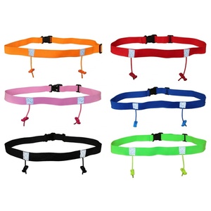 Marathon Number Holders Belts Fixing Band Custom Brand Name Recycled Poly Bags Package Duathlon Runner Race Number Belts - Product Image 1