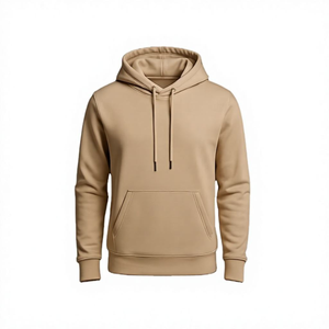 Sweat à capuche décontracté pour homme, couleur unie, coupe classique, en molleton bouclette 370g, polyester teint uni, idéal pour l'automne - Product Image 5