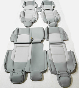 Fundas de Asiento de Coche de Cuero de Lujo, Aptas para Todas las Estaciones, Ajuste Preciso Personalizado para <span class=keywords><strong>Land</strong></span> <span class=keywords><strong>Cruiser</strong></span>, Patrol, Mustang, Camaro - Product Image 1