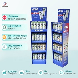 Exhibidor <span class=keywords><strong>de</strong></span> Cartón Corrugado Personalizado con 4 Estantes para Exhibir Cerveza y Vino, Material Ecológico, Fácil <span class=keywords><strong>de</strong></span> Montar - Product Image 1
