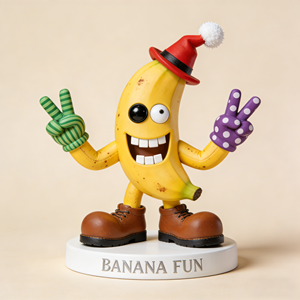 Figurine <span class=keywords><strong>Banane</strong></span> Anthropomorphe Originale, Ornement de Collection en Résine Style Hip-<span class=keywords><strong>Hop</strong></span> Urbain - Product Image 3