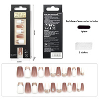 24 pièces de faux ongles en forme de squoval rose nu français blanc vente en gros de haute qualité pour faux ongles conseils ongles à presser