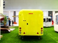 Nouvelle Arrivée 2024 : Food Truck Orange Modèle T en Fibre de Verre avec Fumoir BBQ et Remorque de Concession, Prix Usine, à Vendre