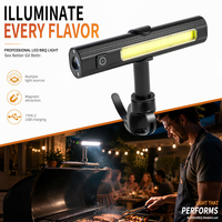 Lampe de barbecue LED rechargeable 360° portable avec design magnétique pour grillades en extérieur