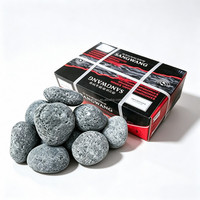 Batu Basalt Sauna Bentuk Oval Premium, Stabilitas Termal Baik untuk Sauna Uap