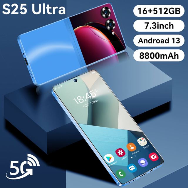 Christmas Discount S25 Ultra+ Fold Design Mobile Phone with 16GB+512GB Huge Memory 8800MAH 5G Android14 Smart Phone Flip 6