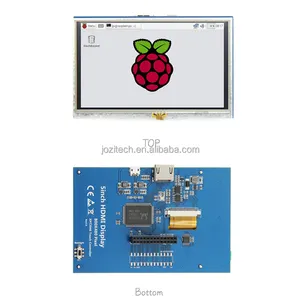 หน้าจอสัมผัส5 "Raspberry Pi ขนาด5นิ้วหน้าจอสัมผัสแบบทานได้800x480จอ TFT LCD สำหรับ2B ราสเบอร์รี่ Pi B + 3B 4B ศูนย์ W