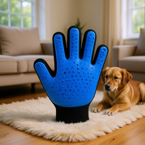 Myrva Silicone Pet <b>Grooming</b> <b>Glove</b> For <b>Dogs</b> All Seasons Indoor Use Travel-Friendly Modern Style Model MYR-LLGMM - Product Image 2