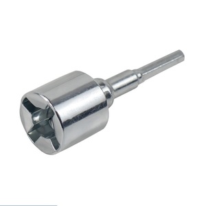 Adaptador de taladro eléctrico plateado para gato hidráulico de coche, juego de llaves de vaso para cambio de neumáticos de automóvil, conector para gato hidráulico - Product Image 1