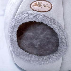 Camas Cálidas Semi-Cerradas para Gatos de Invierno, Tamaño Pequeño, para Suministros de Mascotas Transfronterizos de <span class=keywords><strong>Amazon</strong></span>, Tela con Patrón Animal Sólido, Venta al por Mayor - Product Image 4