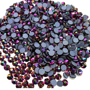 Ss20 #8 lớn và 8 Nhỏ 16 vết cắt tăng Vàng AB sửa chữa nóng Rhinestone sắt trên Rhinestone hotfix strass cho hàng may mặc - Product Image 3