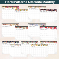 Calendrier mural personnalisé 12 mois, calendrier mural à suspendre, calendrier de bureau à feuilles détachables, calendrier mensuel, liste de choses à faire, calendrier avec support