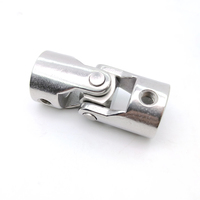 Accouplement croisé universel à deux sections et trois articulations en acier inoxydable 304, diamètre extérieur 24 mm, diamètre de trou 8 mm, 10 mm, 12 mm, 14 mm