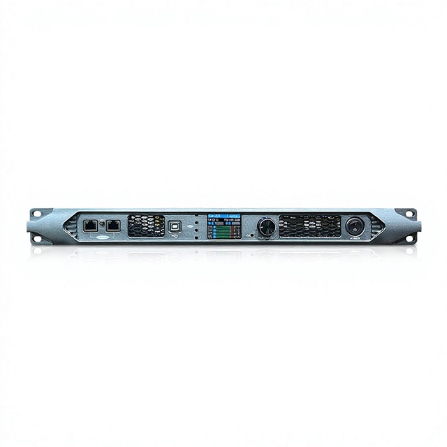 4 Channel Professional DSP Power Amplifier 4x6500W 2 Ohm Class D Dante SiC for Line Array Subwoofer