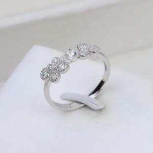 Han Handmade S925 Silver <b>Open</b> <b>Ring</b> for Women DIY Pearl Accessories 5-6 Pearl Jewelry Empty Tray 217 - Product Image 2