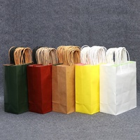 Sac en papier kraft recyclable personnalisé avec votre propre logo, sac en papier personnalisé pour les aliments avec poignée
