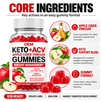 Gummies avancées Keto ACV au vinaigre de cidre de pomme avec mélange de soutien Keto pour la gestion du poids, la santé des cheveux, de la peau et des ongles OEM ODM