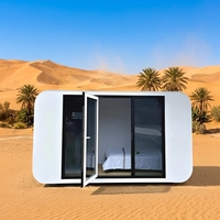 Cabane Apple préfabriquée insonorisée haut de gamme, hôtel-capsule moderne, pod élégant, modulaire pour l'extérieur