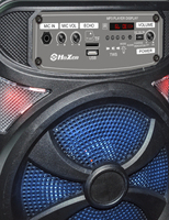 Altavoces Portátiles para Computadora con Woofer Dual de 8 Pulgadas, Luces LED RGB, Batería Recargable 5.2, Micrófono Integrado, Reproductor de Karaoke Colgante