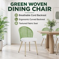 Chaise de balcon extérieure ergonomique légère et respirante en tressage de corde, personnalisable OEM/ODM avec impression par transfert