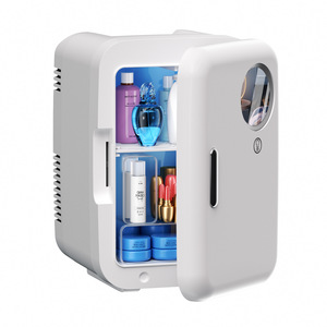 <span class=keywords><strong>Mini</strong></span>-réfrigérateur portable 4L pour soins de la peau, avec lumière intégrée, fonction de refroidissement et de chauffage, double alimentation 12V/220V, pour voiture, chambre et bureau - Product Image 2