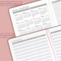 Cuaderno Espiral A5 Simplificado, Libro de Registro de Reuniones de Negocios Personalizado, Logotipo Impreso en Lámina Dorada, Ecológico