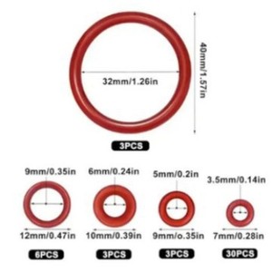 Anillo de Silicona de Repuesto Xike Spide Gagia de 32 mm y 40 mm, Kit de Piezas para Cafetera Y241786, 45 Piezas - Product Image 1