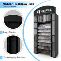 Présentoir de carreaux modulaire au design exclusif Armoire multi-formes créative adaptée à l'affichage de magasin de matériaux en pierre