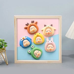 Handmade A4 Kids Wooden Playdough Pulp Picture <b>Frame</b> Children's Clay Backboard Display Pine Flip A3 <b>Frame</b> Pine Artwork Display - Product Image 3