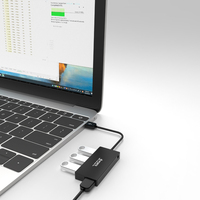 Cadeau de haute qualité LOGO OEM Slim 4-en-1 USB 2.0 Hub FCC CE ROHS Certificats Transfert de données 4 ports Ordinateur 480Mbps en stock