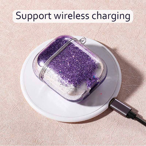 Simple venta al por mayor adecuado para <span class=keywords><strong>AirPods</strong></span> funda para auriculares de <span class=keywords><strong>segunda</strong></span> generación carcasa dura arena movediza funda para auriculares Bluetooth - Product Image 4