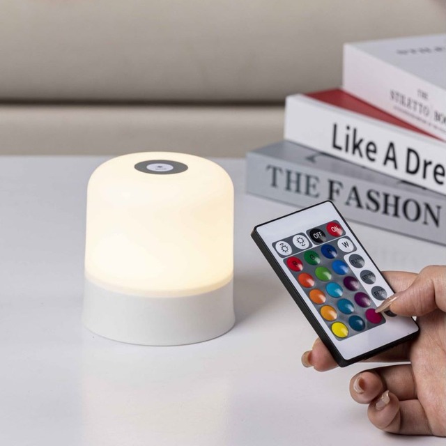 LED Rechargeable Touch Night Light Eye-protecting Bedside Table Lamp for Bedroom Sleep Atmosphere