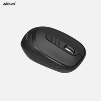 Souris optique sans fil mini AIKUN MX22 2.4G pour bureau - 2 piles AAA - 3 boutons - 800/1200/1600 DPI - Dongle USB et fente - Plug and Play